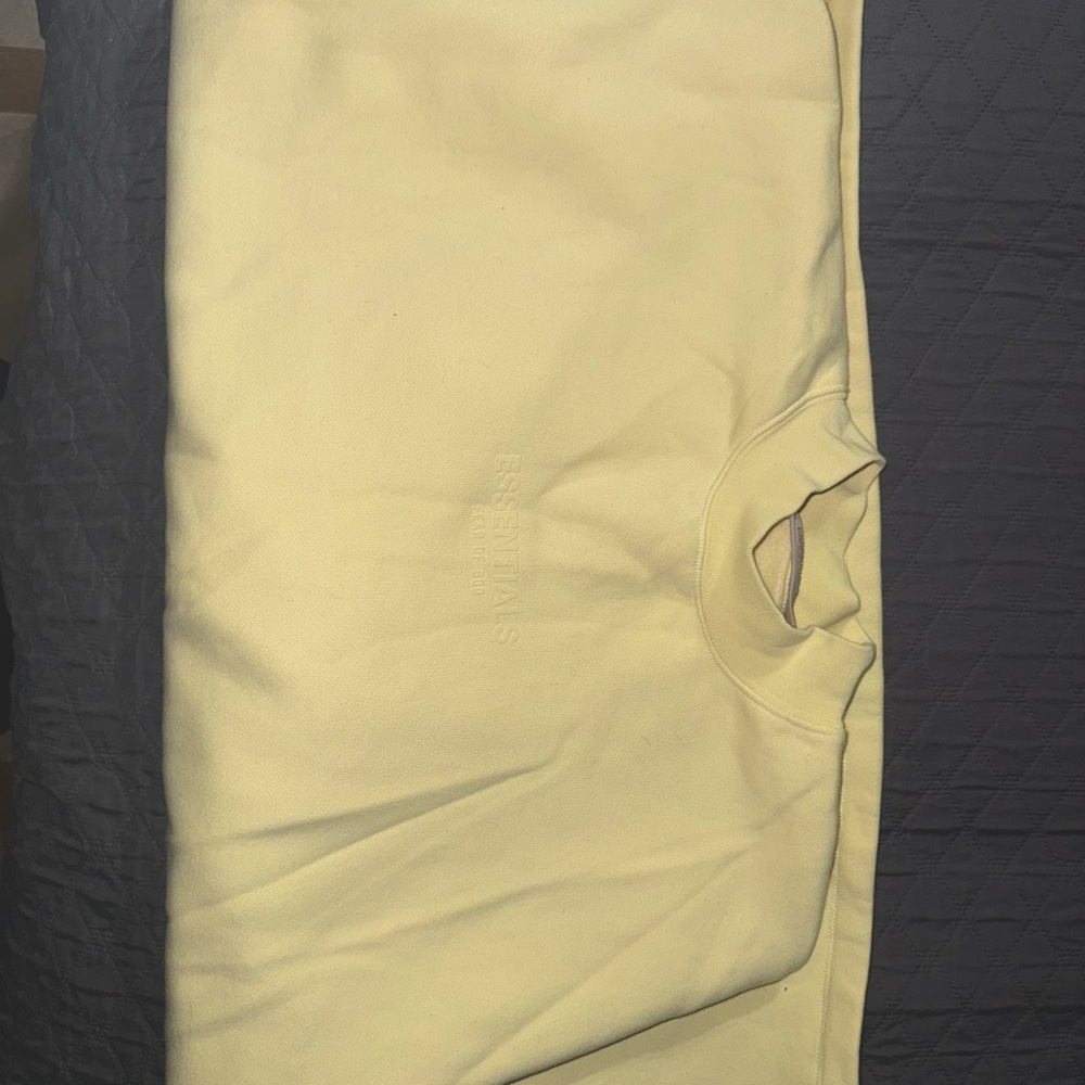 Essentials Cream Crewneck Sweater View 2